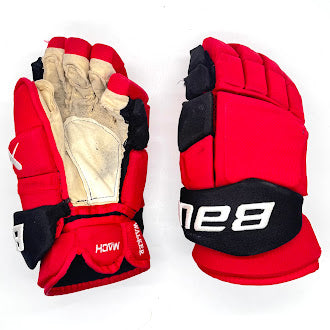 Bauer Supreme Mach - Gant NHL Pro Stock d'occasion - Sean Walker (rouge/noir)